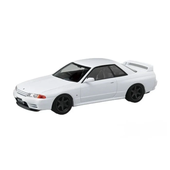NISSAN R32 1.00 SKYLINE GT-R CUSTOM WHEEL (Crystal White) 1/32 SNAP Model Kit - Image 5