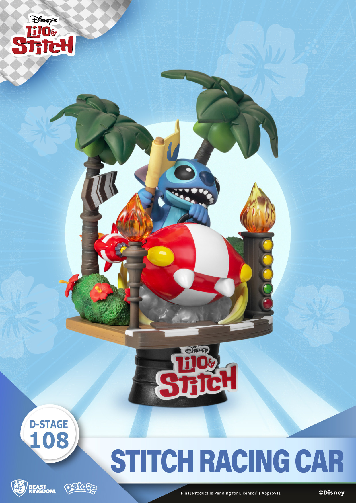 Lilo & Stitch - Stitch in Racing Car Ride D-Stage 6" PVC Diorama Statue - Image 4