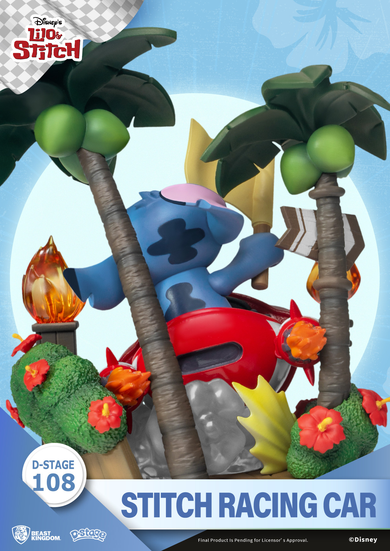 Lilo & Stitch - Stitch in Racing Car Ride D-Stage 6" PVC Diorama Statue - Image 8