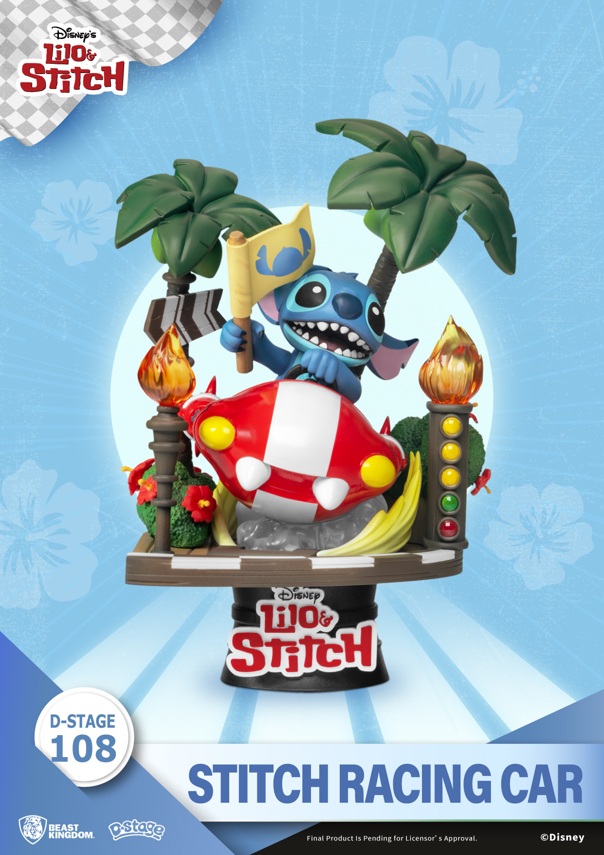 Lilo & Stitch - Stitch in Racing Car Ride D-Stage 6" PVC Diorama Statue - Image 3