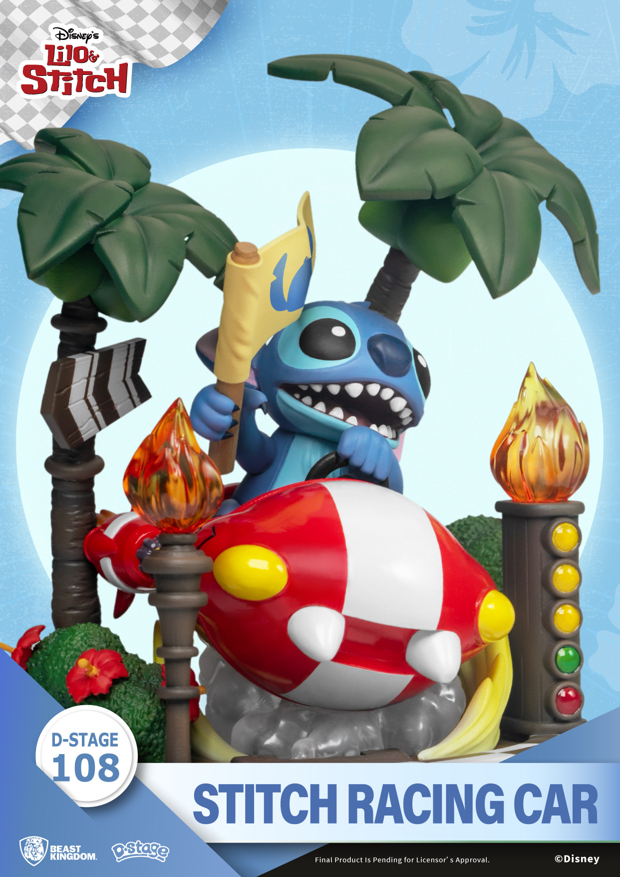 Lilo & Stitch - Stitch in Racing Car Ride D-Stage 6" PVC Diorama Statue - Image 7