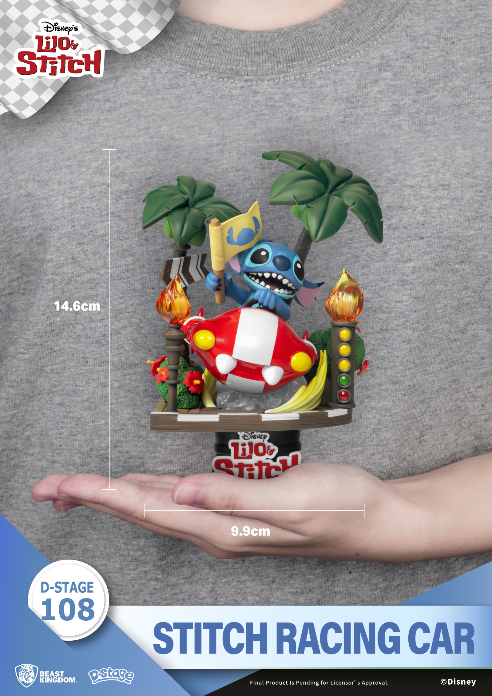Lilo & Stitch - Stitch in Racing Car Ride D-Stage 6" PVC Diorama Statue - Image 9