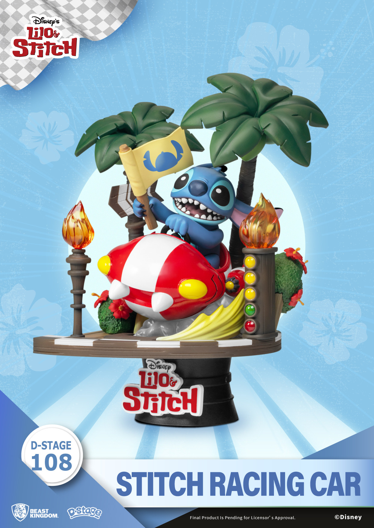 Lilo & Stitch - Stitch in Racing Car Ride D-Stage 6" PVC Diorama Statue - Image 5