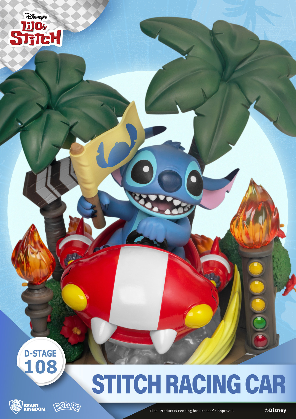 Lilo & Stitch - Stitch in Racing Car Ride D-Stage 6" PVC Diorama Statue - Image 6