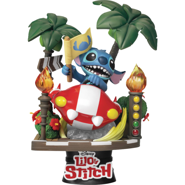 Lilo & Stitch - Stitch in Racing Car Ride D-Stage 6" PVC Diorama Statue - Image 2