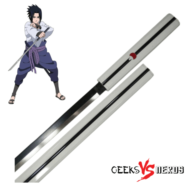 Naruto – Sasuke Uchiha’s Kusanagi Stainless Steel Sword (Grasscutter) Replica – White Edition