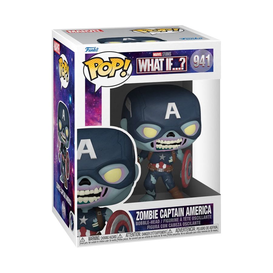 Marvel: What IF...? - Zombie Captain America Pop! Vinyl #941 - Image 2