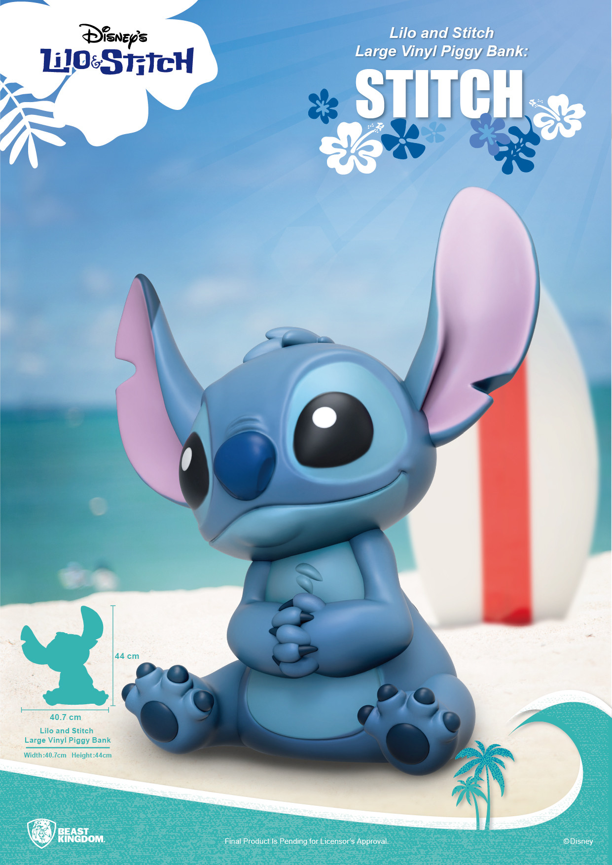 Beast Kingdom Piggy Bank Vinyl Large Lilo & Stitch Stitch - Image 7
