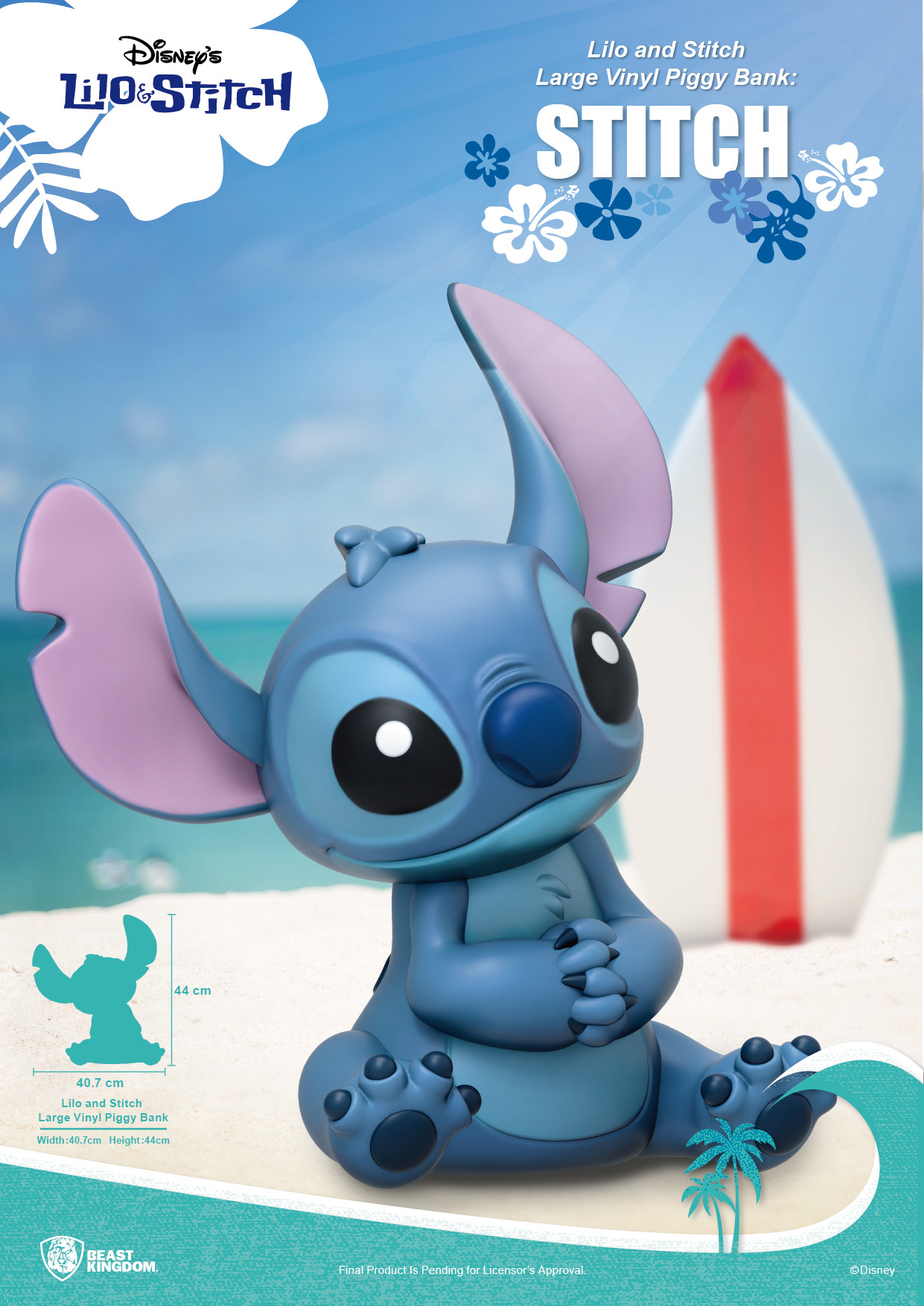 Beast Kingdom Piggy Bank Vinyl Large Lilo & Stitch Stitch - Image 6
