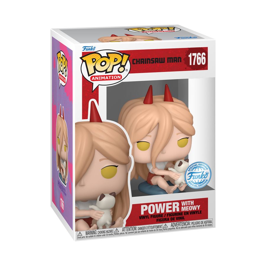 Chainsaw Man - Power with Meowy US Exclusive Pop! Vinyl #1766 - Image 3