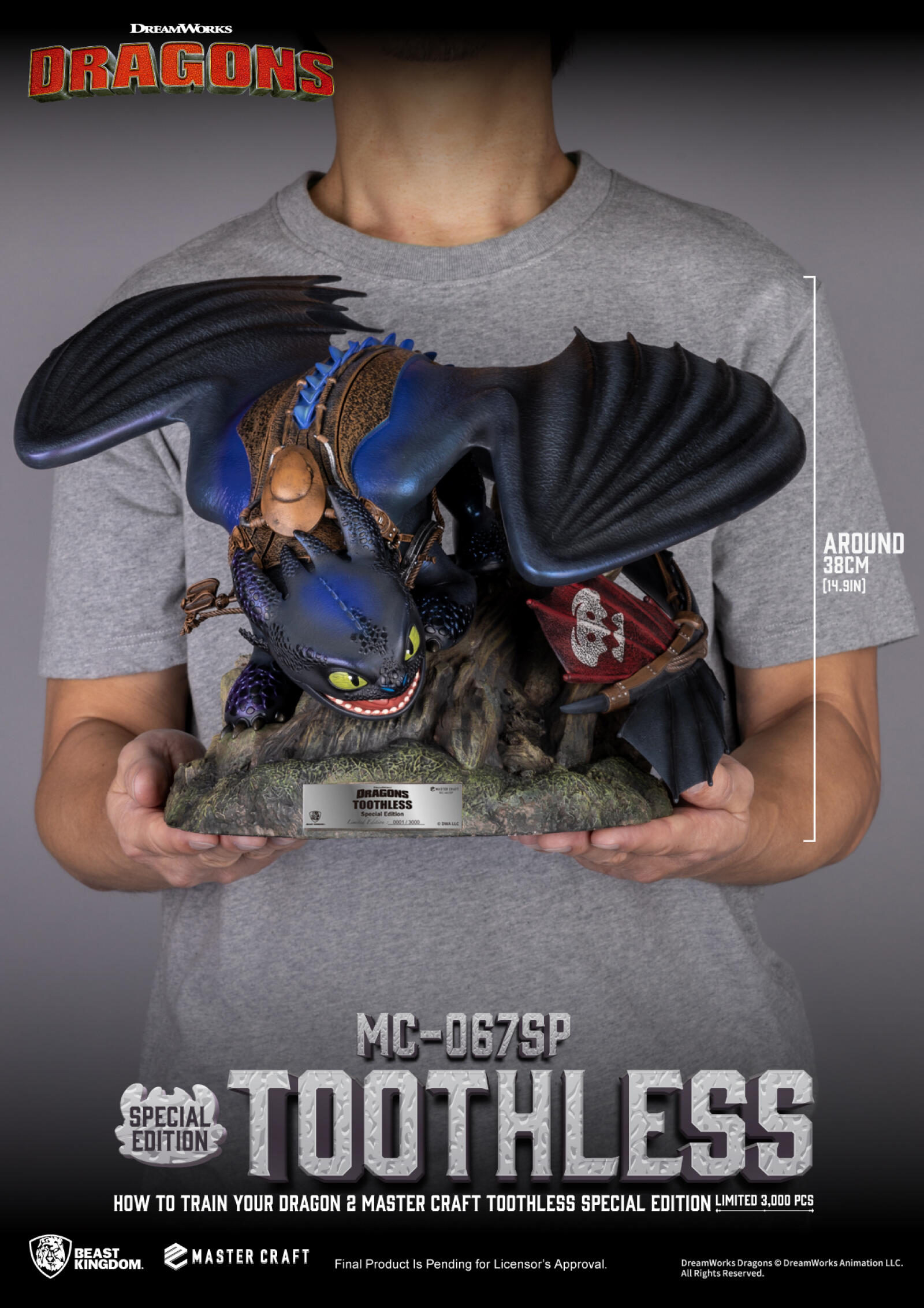 Master Craft How to Train Your Dragon 2 Toothless Statue - Image 3