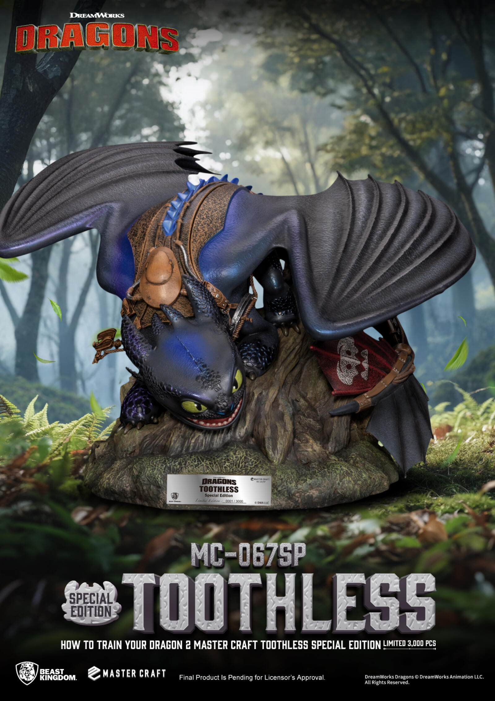 Master Craft How to Train Your Dragon 2 Toothless Statue - Image 2