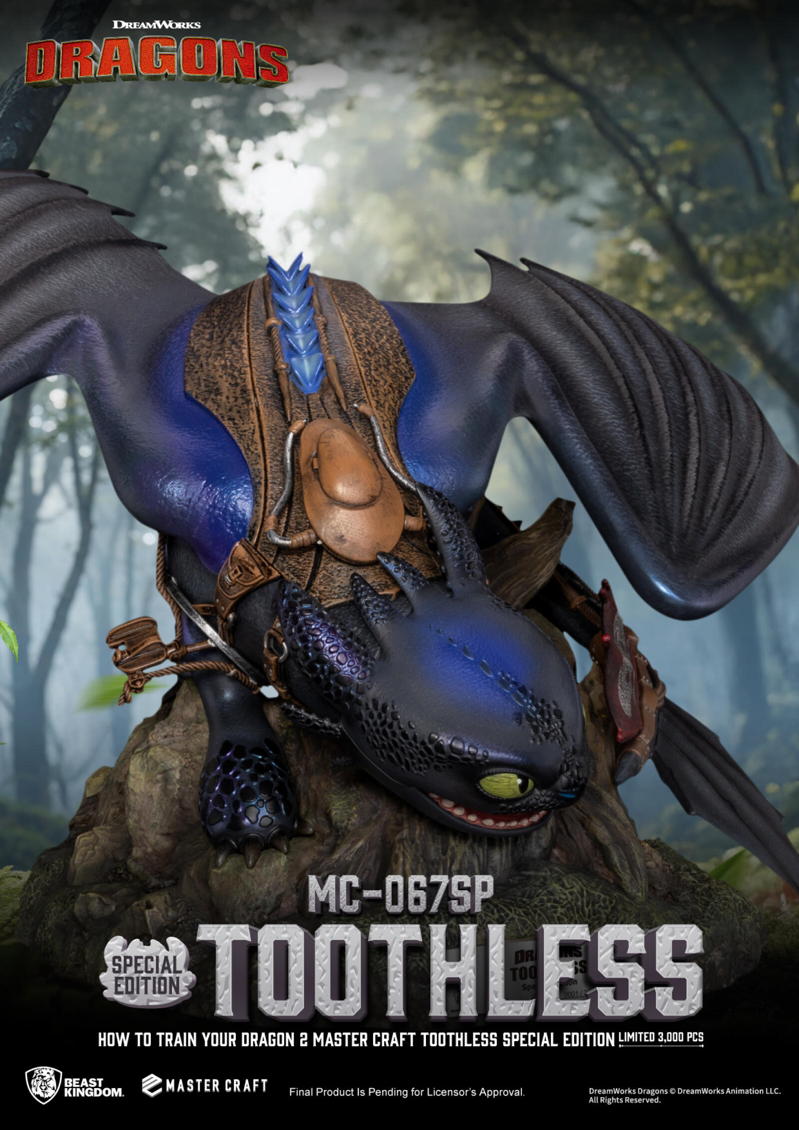 Master Craft How to Train Your Dragon 2 Toothless Statue - Image 4